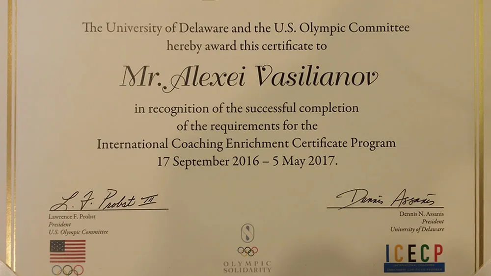Professional coaching certification programme, coach Alexei Vasilianov Professional coaching certification programme, coach Alexei Vasilianov